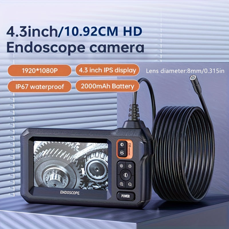 8mm Snake Drain Camera IP67 Waterproof Industrial Endoscope Camera